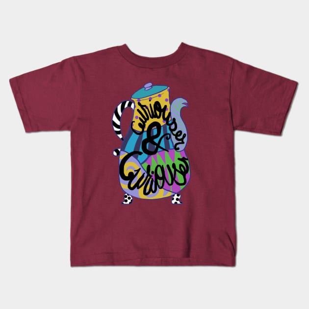 Curiouser and Curiouser Kids T-Shirt by BeverlyHoltzem